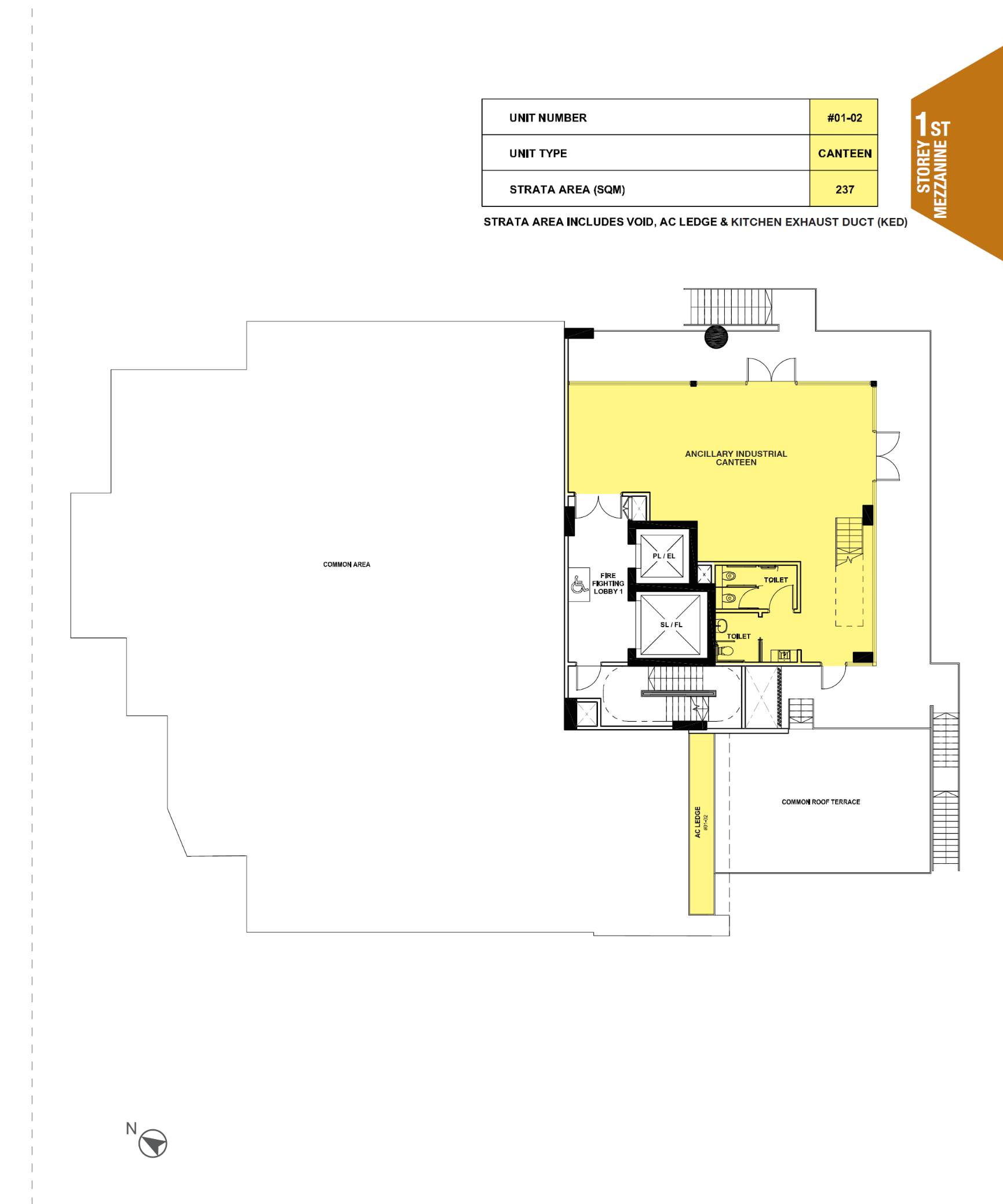 Citrine Foodland 1 Bedroom Floor Plan 2